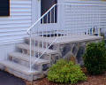 Four Riser Sideways Shawnee Step with Fieldstone Veneer Finish