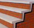 Red brick with black motar